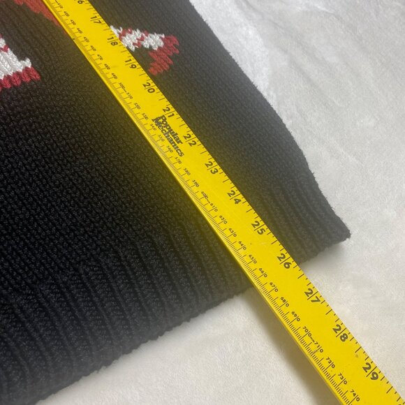 VTG Texas A&M Black Football Cardigan Sweater With Football Player Graphics & St - Picture 7 of 8